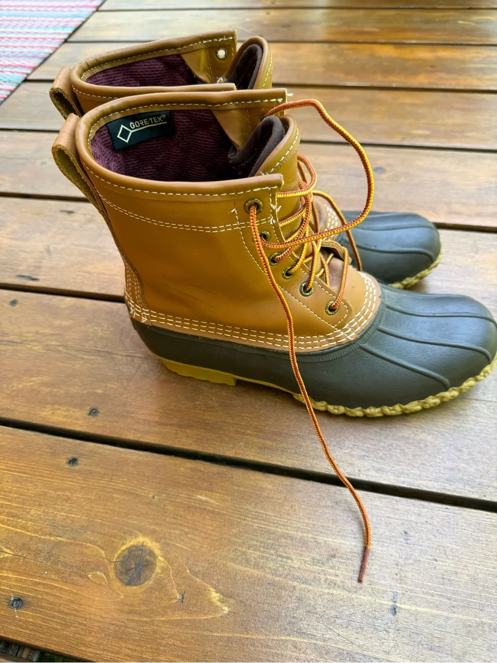 L.L. Bean Brown Two-Tone Duck Boots